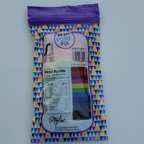 Stylin' 50 pc Pony Fix Clasp Free Premium Elastics - Picture 2 of 3